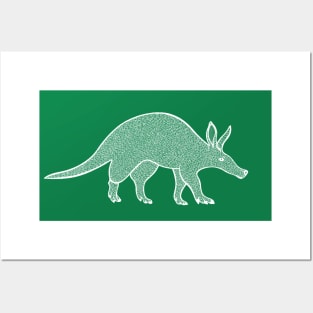 Aardvark - detailed hand drawn animal ink art Posters and Art